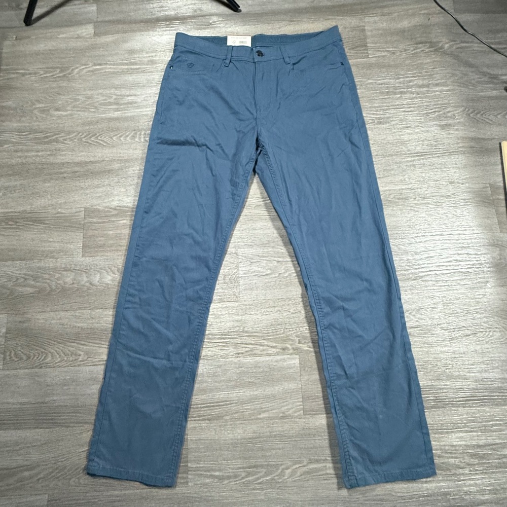 English Laundry Mens Straight Fit Pants 34x32 Blue 1768319 Cotton Stretch NWT